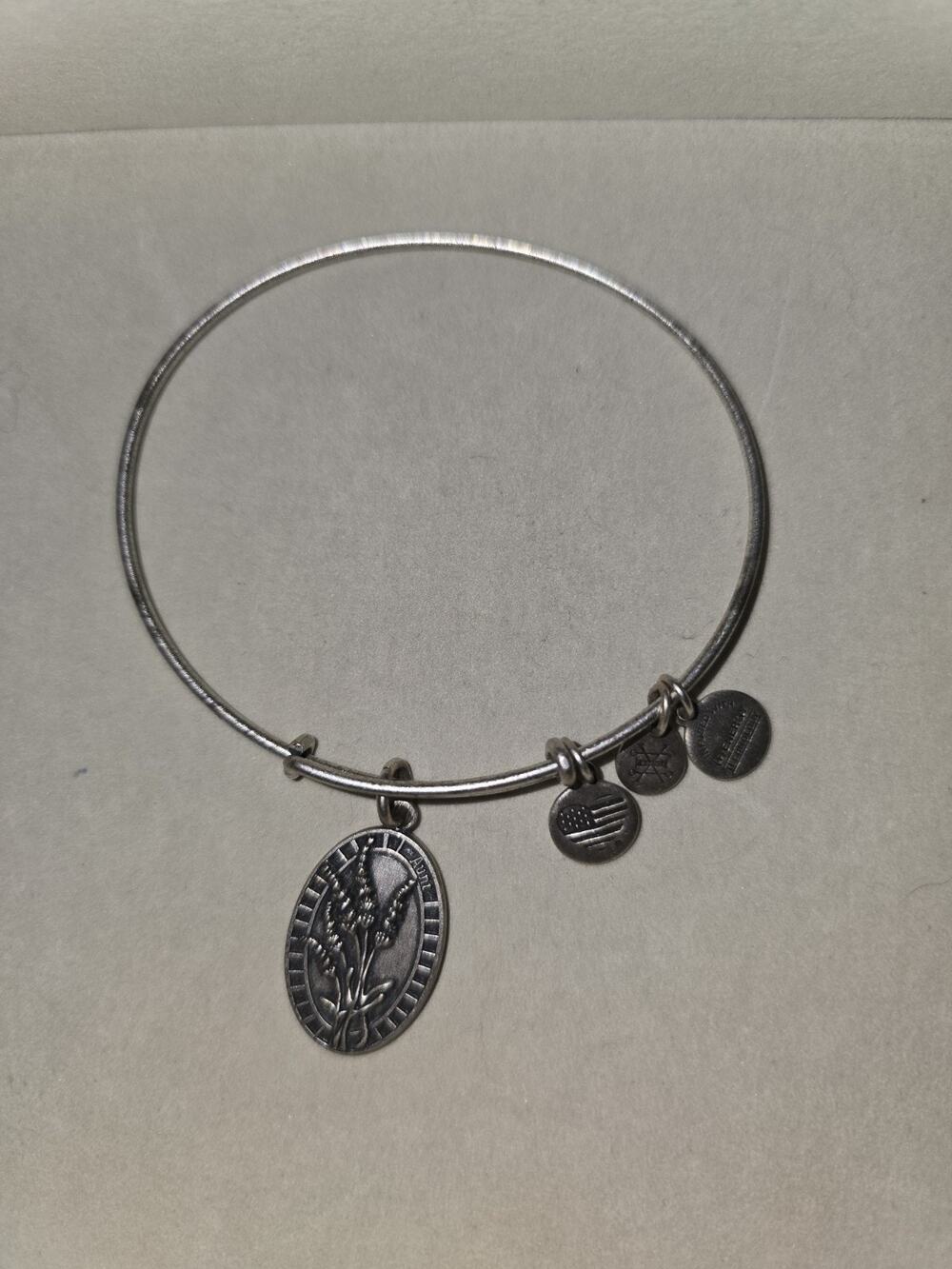 Alex And Ani Silver-tone Aunt Slide Bracelet